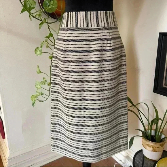Maeve Anthropologie Marin Wool Blend Striped Skirt - Size 6 - NWT - Picture 3 of 10
